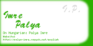 imre palya business card